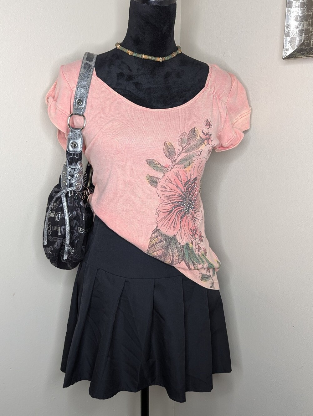 Floral Pink Short Sleeve Top